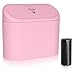 Accmor Car Trash Can with Lid Vehicle Trash Bin Car Dustbin Garbage Organizer Holder with One Roll Trash Bag Portable Hanging Mini Leakproof Cars Storage Bag Container for Auto SUV Office Pink - Image 2
