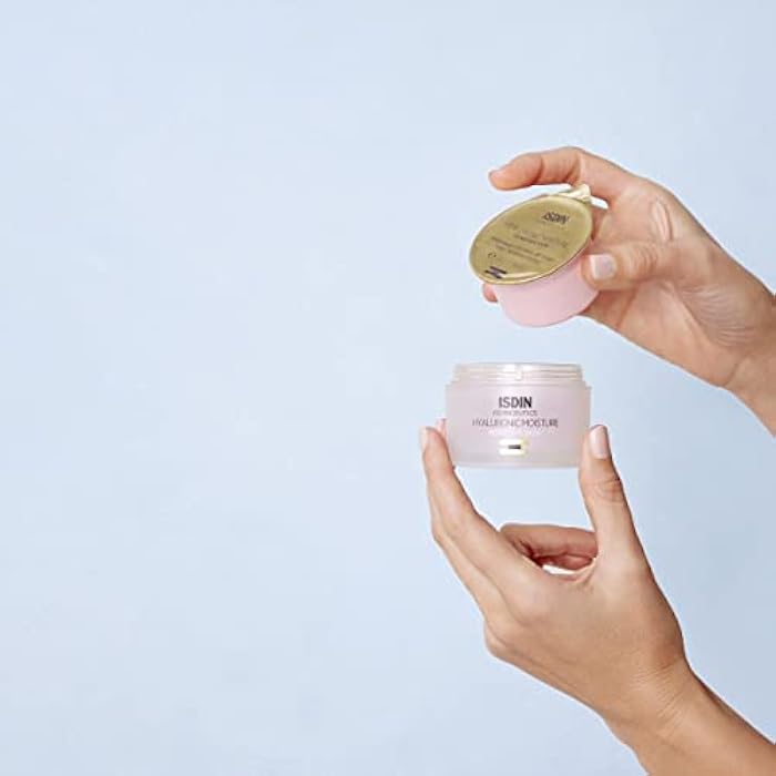 ISDIN Isdinceutics Hyaluronic Moisture Sensitive Skin Calming Daily Face Moisturizer with Hyaluronic Acid 1.76 OZ (Eco-Refill) - Image 2