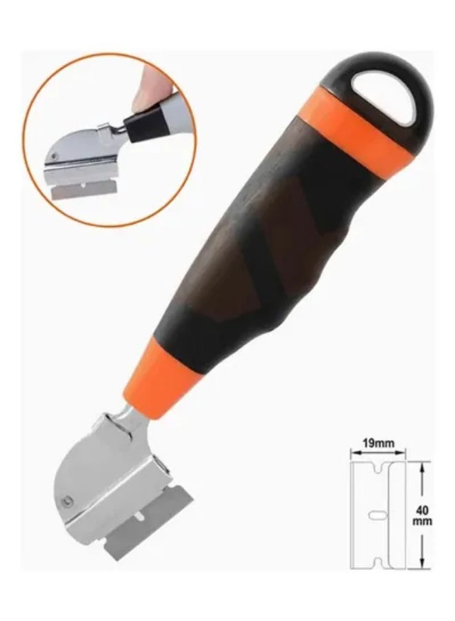 بروماس أداة كشط صغيرة بمقبض مبطن لإزالة الطلاء والمعجون والمواد اللاصقة من الزجاج والبلاط