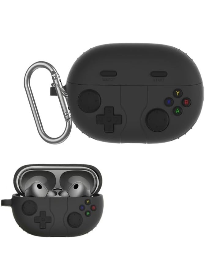 for Huawei FreeBuds Pro 5 Gaming Style Earphone Protective Case - Silicone Soft Protective Cover with Anti-Loss Hook (Dark Gray) - Image 1