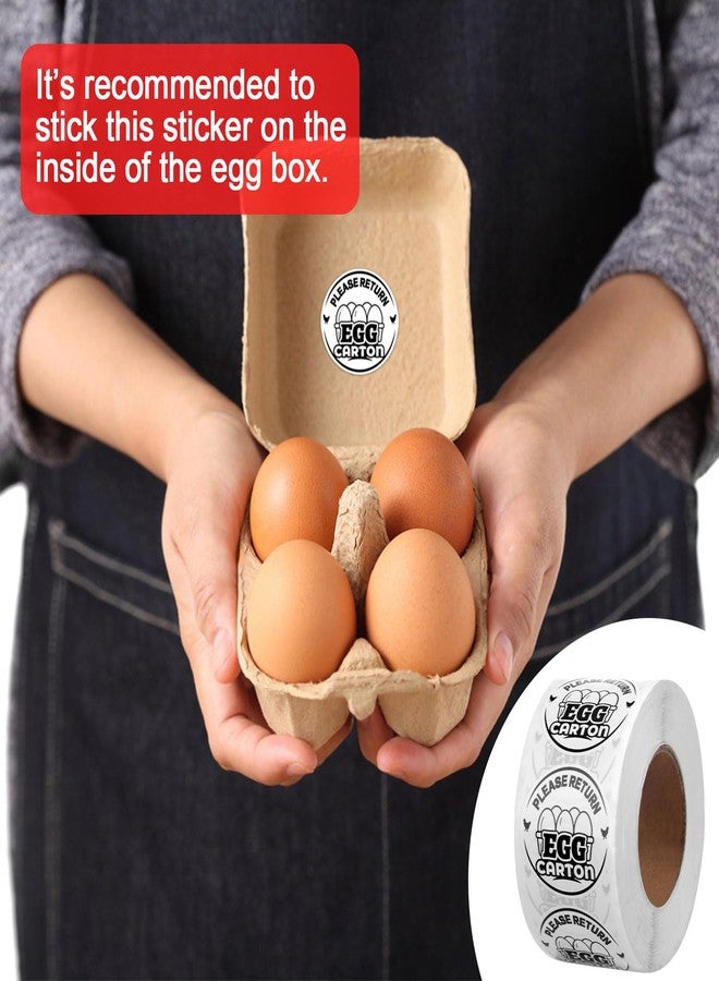 PEUTIER 500pcs Chicken Egg Carton Labels Stickers, 1.38 Inch Round Please Return Egg Carton Sticker Self-Adhesive Egg Stickers Egg Packaging Stickers for Box Container Carton Farm Supplies - Image 4