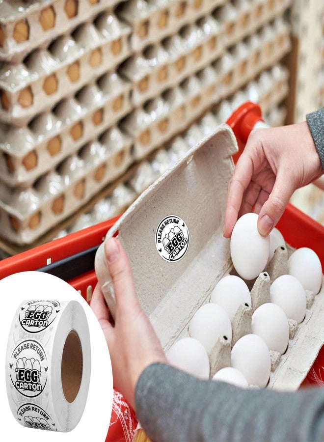 PEUTIER 500pcs Chicken Egg Carton Labels Stickers, 1.38 Inch Round Please Return Egg Carton Sticker Self-Adhesive Egg Stickers Egg Packaging Stickers for Box Container Carton Farm Supplies - Image 5