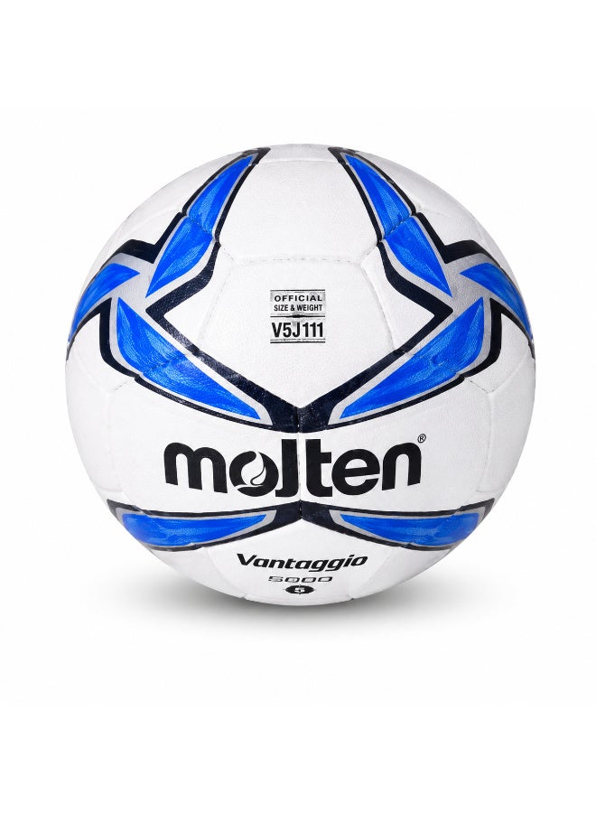 molten Vantaggio Football Size 5 Training & Match Soccer Ball – White/Blue - Image 1