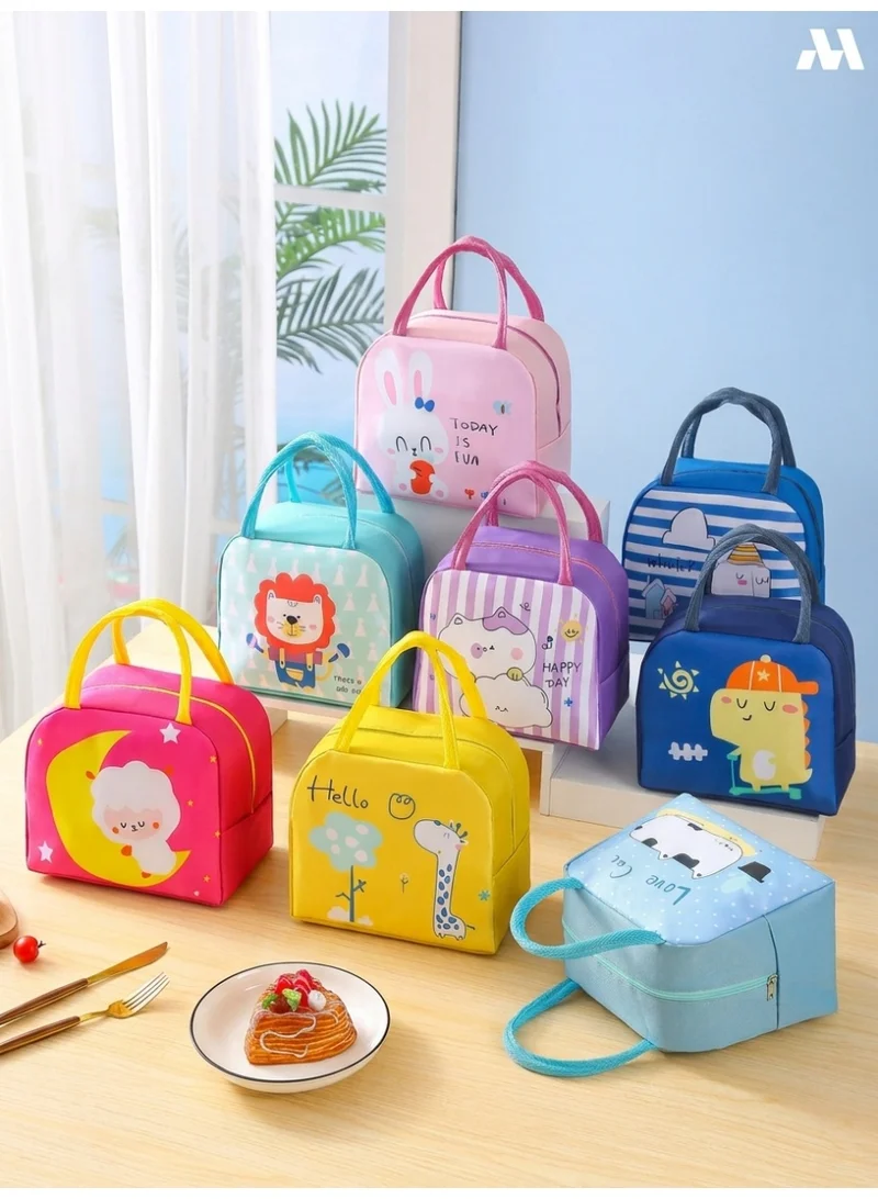 Mobcos Cat Line Purple Lunch Bag Mobcos Cat Line Purple Large Capacity Insulated Lunch Bag | Waterproof & Stain-Resistant Meal Tote with Advanced Temperature Retention | Durable Polyester Lunch Bag for Office & School  | Best Price UAE