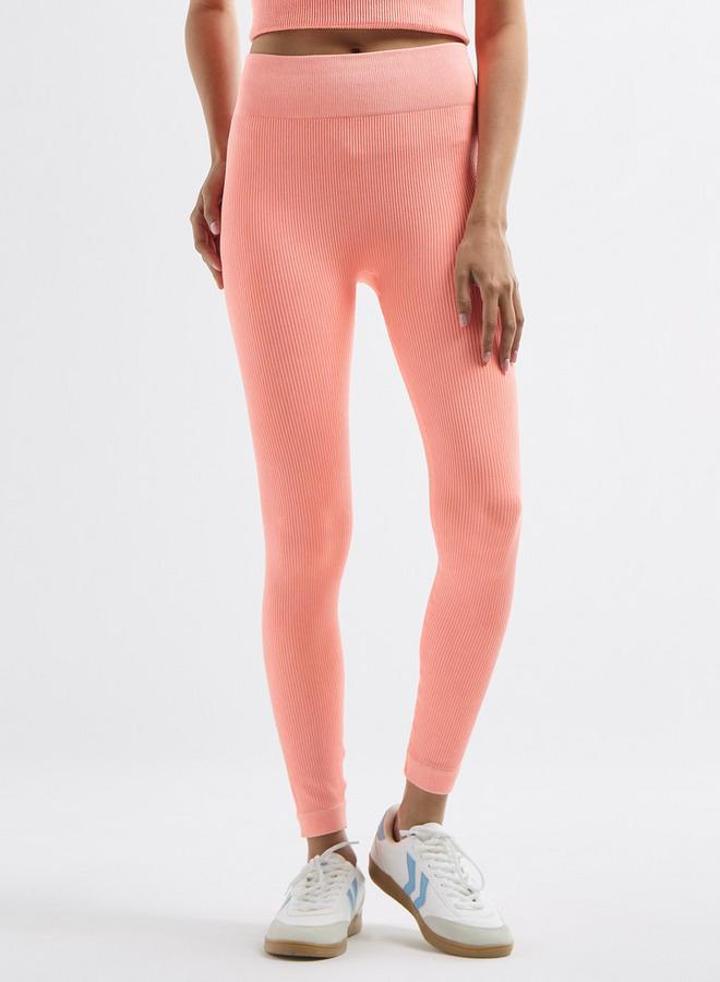 سبلاش فيڤ بنطلون ليقنز مضّلع بخصر مطّاطي - Image 1