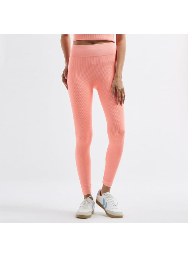 Splash FAV Ribbed Leggings with Elasticated Waistband  - Image 1