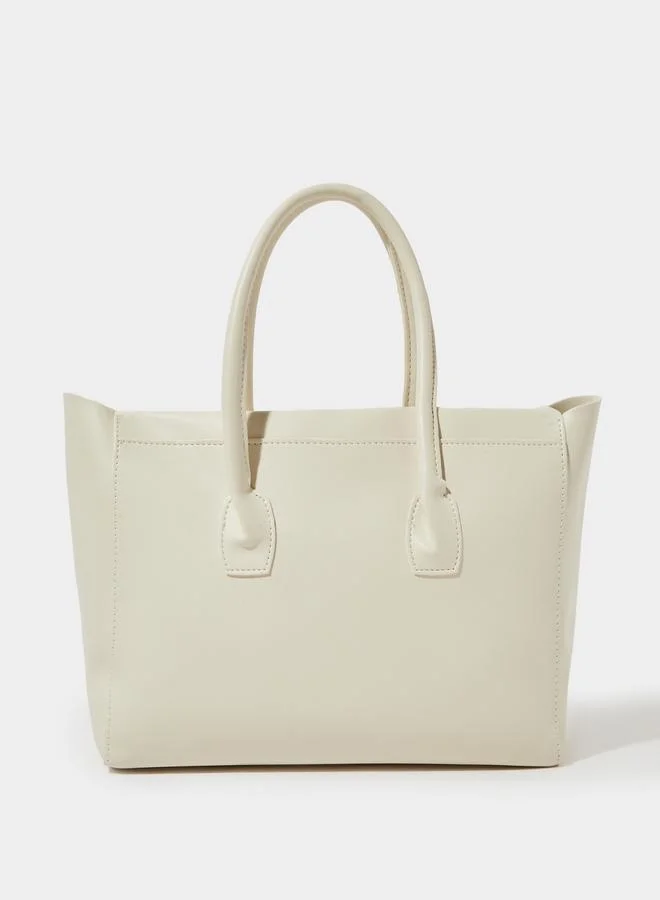 ستايلي Beige Cut Out Flap Design Shoulder Bag