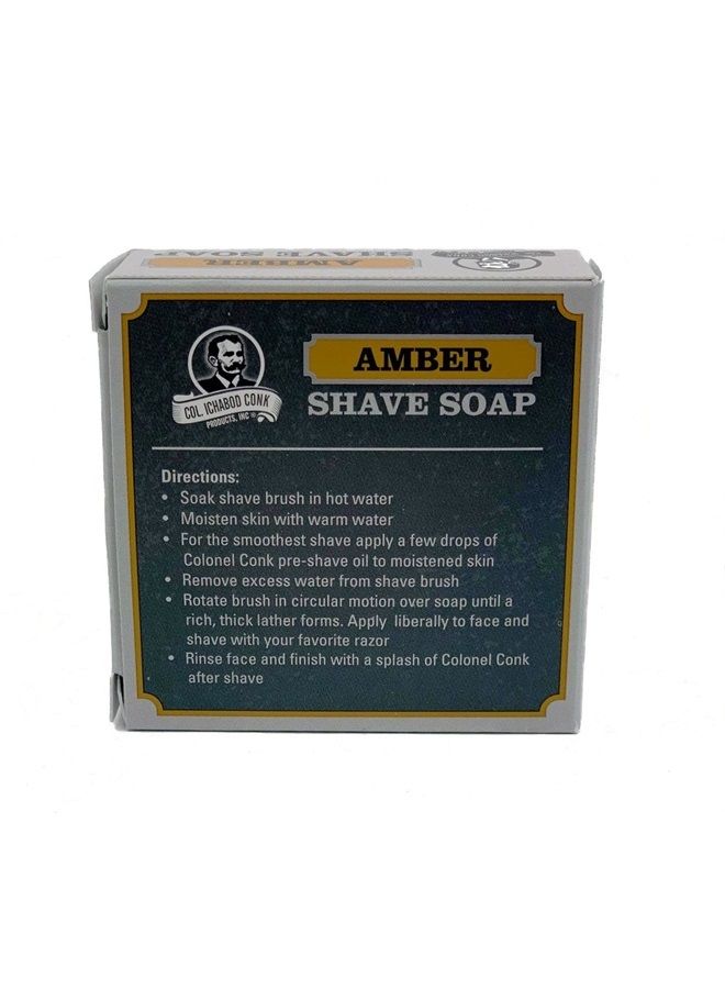 Col Conk Colonel Ichabod Conk AMBER Super Bar Shave Soap 3-3/4 oz - Extra Large Size - Image 2