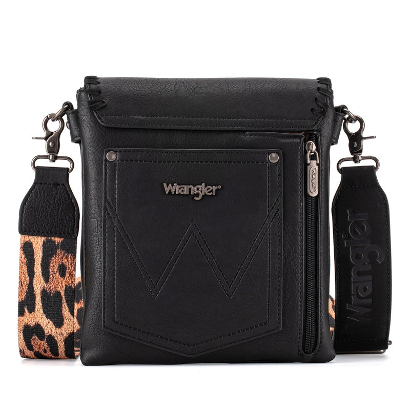 Wrangler Crossbody Bags for Women Satchel Purse Medium Shoulder Handbags with Detachable Guitar Straps,WG72-9360BK - Image 5