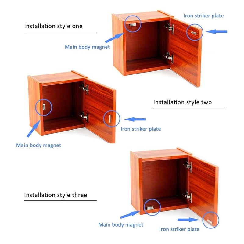 Impex (Nisha) Stainless Steel Magnetic Door Catcher - Multiple Uses Door Magnetic Stopper Holder for Cabinet, Drawer, Cupboard & Door Stopper (Pack of 20) - Image 3