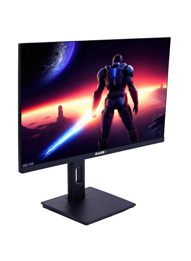 GAMEO - 27" Gaming Monitor, E Series Fast IPS, FHD (1920x1080) 180Hz Refresh Rate, 1ms Response Time, HDR, FreeSync, Adjustable Stand, HDMI 2.1 & DP 1.4 - Ideal for eSports & Console Gaming - PS5, VR MR27FHD180IPS Flat Black - Image 1