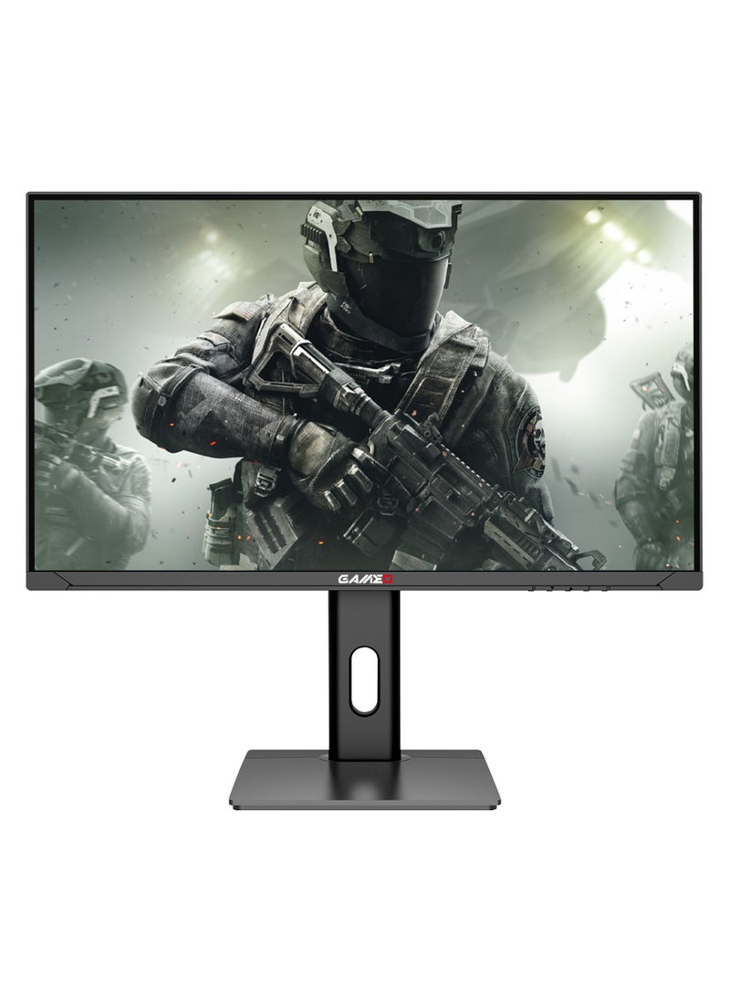 GAMEO - 27" Gaming Monitor, E Series Fast IPS, FHD (1920x1080) 180Hz Refresh Rate, 1ms Response Time, HDR, FreeSync, Adjustable Stand, HDMI 2.1 & DP 1.4 - Ideal for eSports & Console Gaming - PS5, VR MR27FHD180IPS Flat Black - Image 1