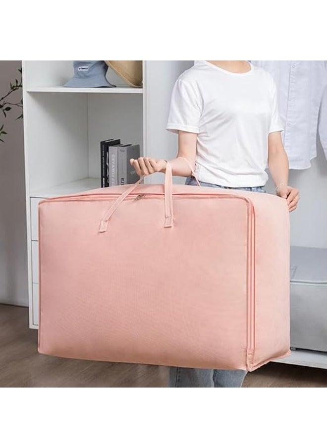 Generic - Jumbo Waterproof Storage Bag with Zipper and Handles for Laundry, Bedding, Clothes, Moving, Shopping, Foldable Organizer Bag for Travel and Home Use, 70 x 50 x 30cm (Light Blue) - Image 1