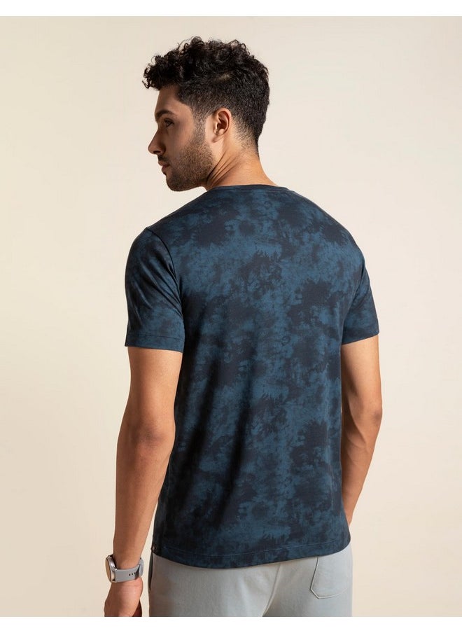 DaMENSCH - DAMENSCH Mens Regular Fit Cotton Blend Crew Neck Melange Tshirt | Round Neck t Shirts for Men, t Shirt for Men, t Shirts for Man, Tshirt for Men Stylish-Dusty Blue-2XL - Image 1