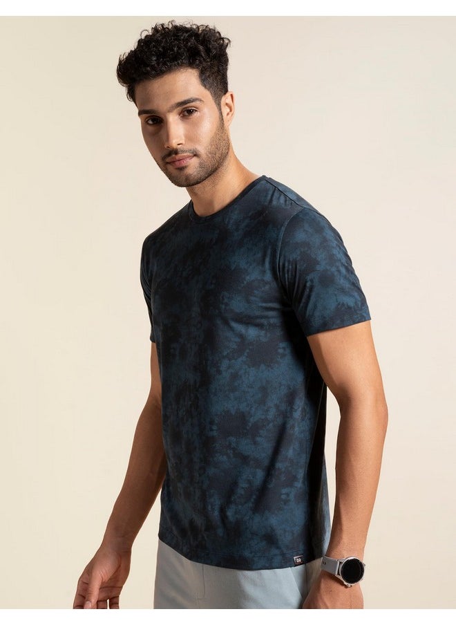 DaMENSCH - DAMENSCH Mens Regular Fit Cotton Blend Crew Neck Melange Tshirt | Round Neck t Shirts for Men, t Shirt for Men, t Shirts for Man, Tshirt for Men Stylish-Dusty Blue-2XL - Image 1