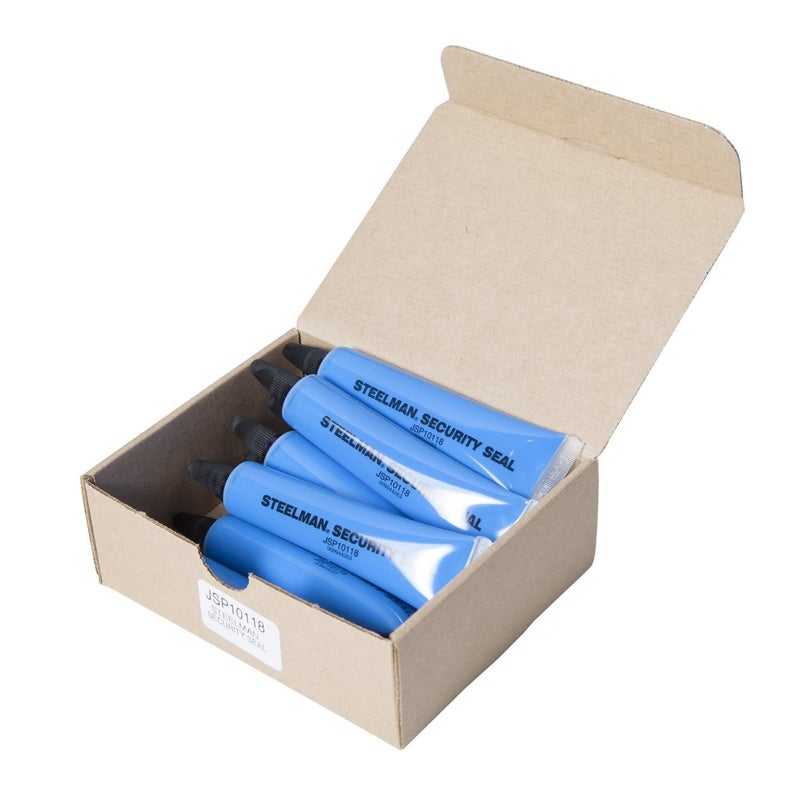 Steelman 1-Ounce Security Seal, Pack of 10, Bright Blue Stands Out on Automobile/Motorcycle Components, Adheres to Both Metal and Plastic, Durable, Quick-Drying - Image 1