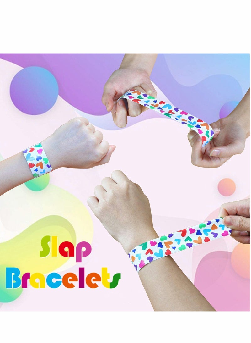 Excefore 25 Pack Slap Bracelets, DIY Bands Party Favors for Birthday, Blank Soft Wristband School Craft Projects, Painting - Image 3
