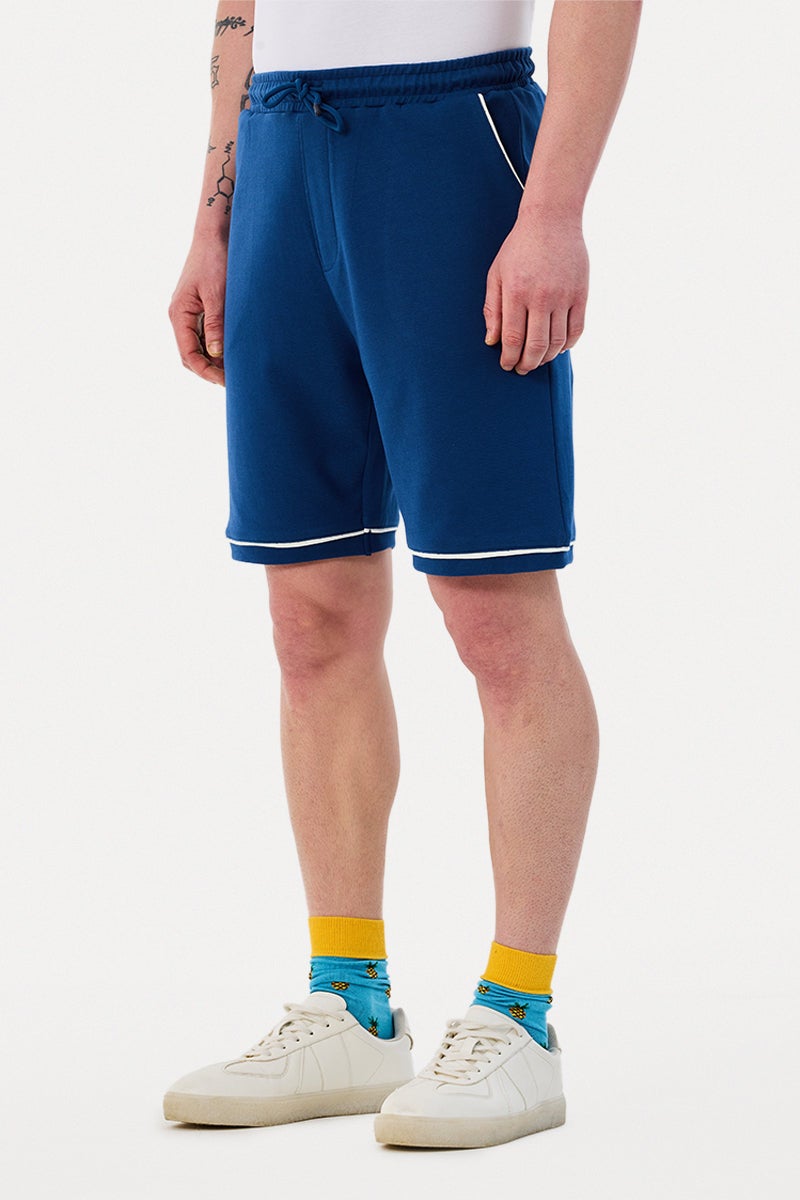 SNITCH Blue Solid Regular Fit Shorts - Image 4