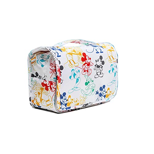 Finex Mickey Colorful Cartoon in White Background Toiletry Shower Bag with Handle and Hanging Hook for Travel Skincare Cosmetic Makeup Tools - Image 1