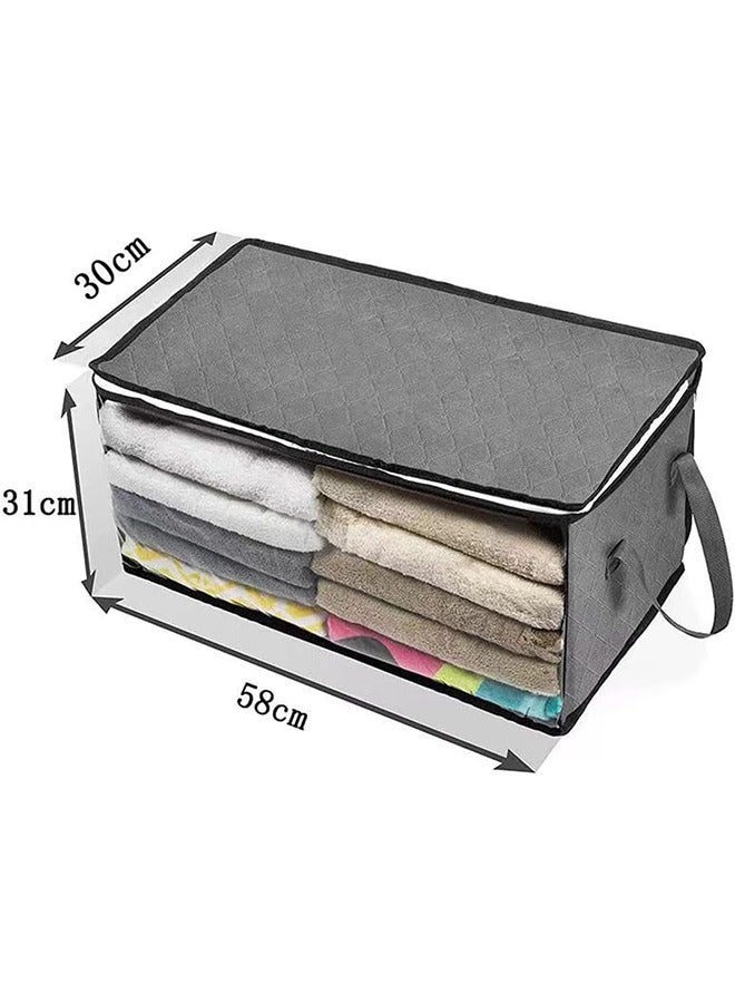 3 Pcs Large Capacity Sized Bags Clothes Storage Bag Organizers Durable and Space Saver with See Through Wind Thick Fabric for Blanket Comforter Clothing Bedding - Image 3