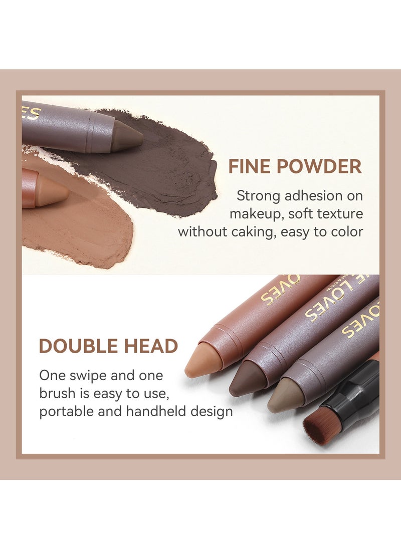 Sheloves Hairline Powder Pen for Thinning Hair Root Touch-Up Contour Shading Fills Hair Gaps for a Youthful Look（03#）  - Image 3