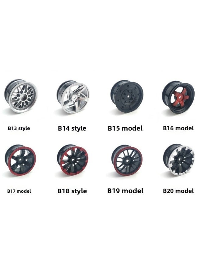 RC Model 1/10 Remote Control Car Drift Tire Bald Head Hard Tire RV Flat Car Drift 94123 Plastic Wheel-Color:Match B Hub 2, Note Model Number  - Image 1