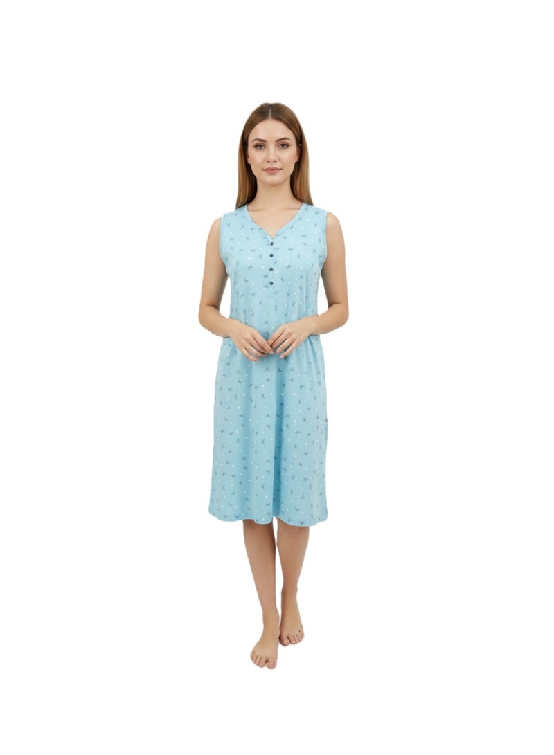 Women’s Long Summer Nightgown – Cotton Soft