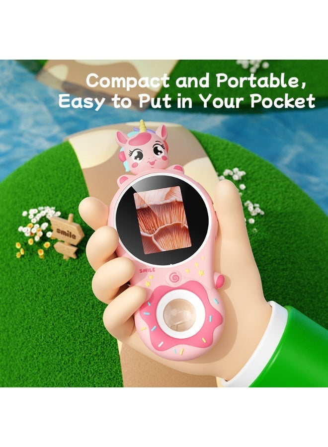 Inskam 370 Pink 500X Digital Microscope 2MP Pocket Microscope with 2 Inch IPS Screen LED Light Portable Handheld Microscope for Kids Education and Inspection - Image 4