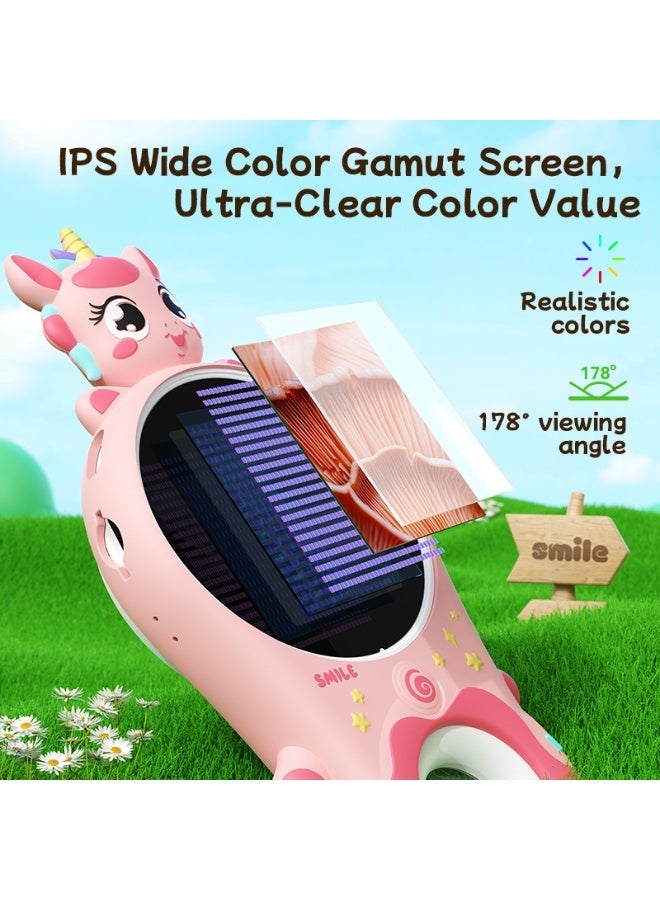 Inskam 370 Pink 500X Digital Microscope 2MP Pocket Microscope with 2 Inch IPS Screen LED Light Portable Handheld Microscope for Kids Education and Inspection - Image 5