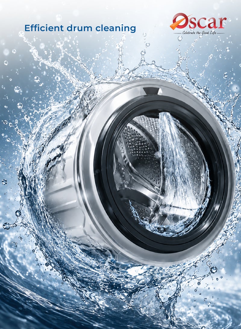 OSCAR 10KG Front Load Washing Machine | 16 Wash Programs, Inverter BLDC Motor, 1400 RPM & 5 Star Energy Saving, 16 Programs, Extremely Low Noise, Steam Care Hygiene,, Autosense & Fully Automatic Washer, Grey - OFL10KGS | 2 Year Warranty - Image 4