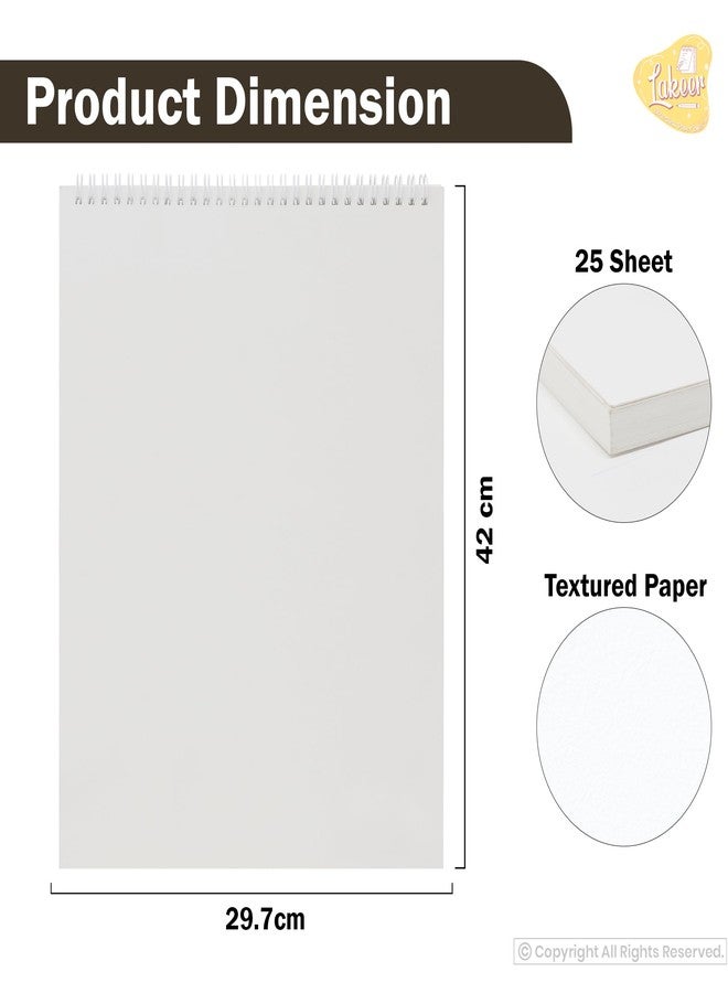 Lakeer Watercolor Wire-O Sketchbook - A3 Size | Cold-Pressed Watercolor Paper with Cotton-25 Sheets (50 Pages), 250 GSM | Mixed Media, for Artist-(Acid Free) - Image 3