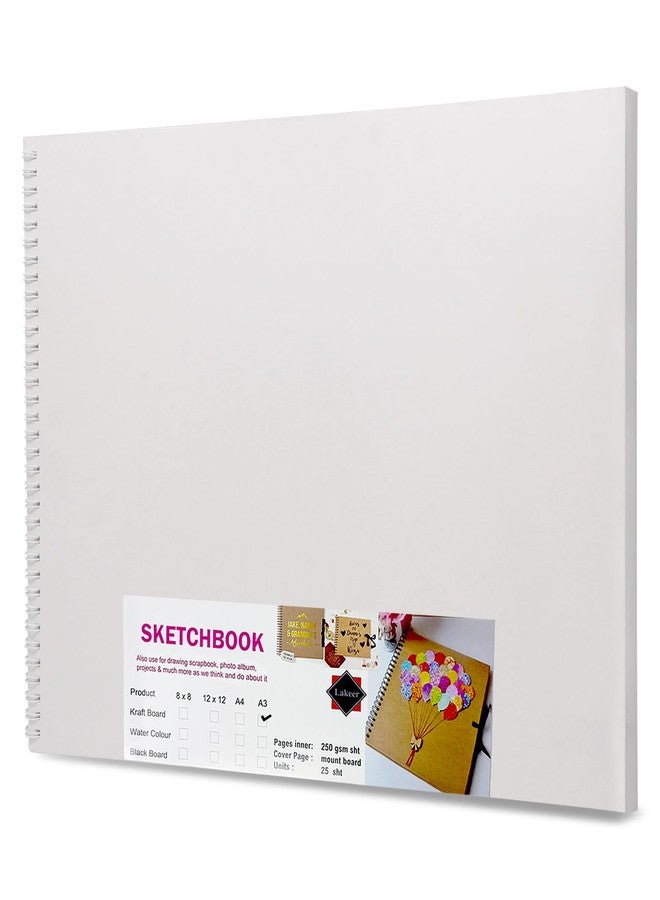 Lakeer Watercolor Wire-O Sketchbook - A3 Size | Cold-Pressed Watercolor Paper with Cotton-25 Sheets (50 Pages), 250 GSM | Mixed Media, for Artist-(Acid Free) - Image 1