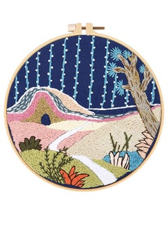 KASTWAVE Embroidery Starter Kit with Pattern and Instructions 3 Sets Cross Stitch Kit Include Embroidery Clothes with Plants Flowers Pattern 1 Embroidery Hoops Color Threads and Tools  - Image 2
