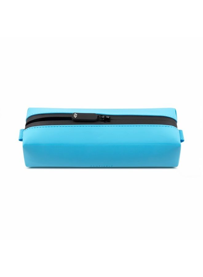Comfyable Small Toiletry Bag for Women & Men, Slim Travel Makup Bag, Makeup Brush Bag, Cosmetic Bag, Toothbrush Bag, Mini Dopp Kit Bag for Electronics, Tech, Gym, Tiny Everything Bag, Blue - Image 1