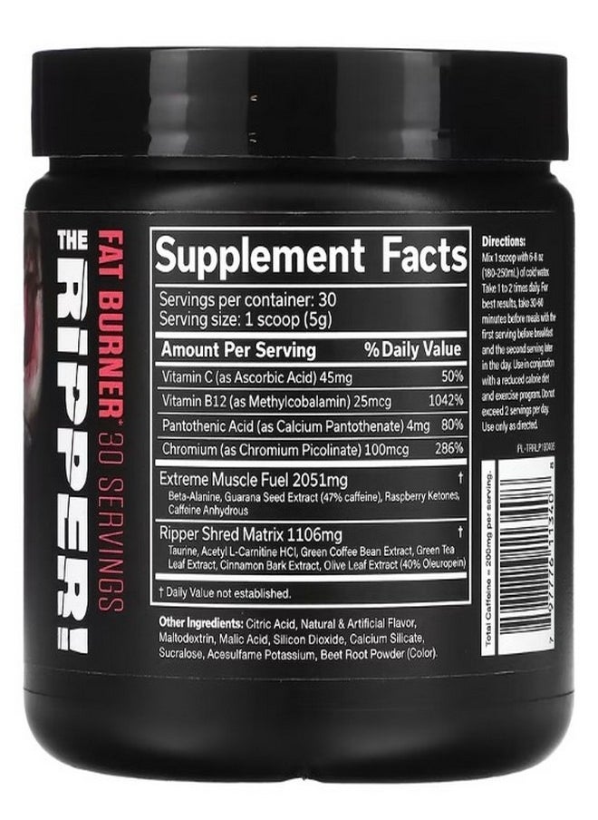 JNX Sports - The Ripper Fat Burner Raspberry Lemonade 5.3 oz 150 g - Image 1