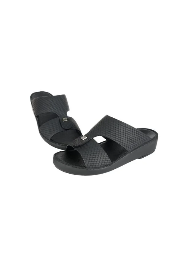 barjeel uno 008-3517 Barjeel Mens Arabic Sandals  B-2024 Black