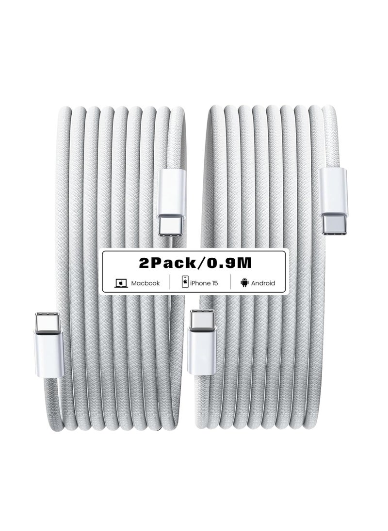 Generic - 2Pack for Apple USB C to USB C Charging Cable ,Fast Charger Cord for iPhone 15/15 Pro/15 Plus/15 Pro Max, for MacBook Pro/2019/18/17/16,for IPad Air 4/5/Mini 6/Pro 12.9/11 USB Type C - Image 1
