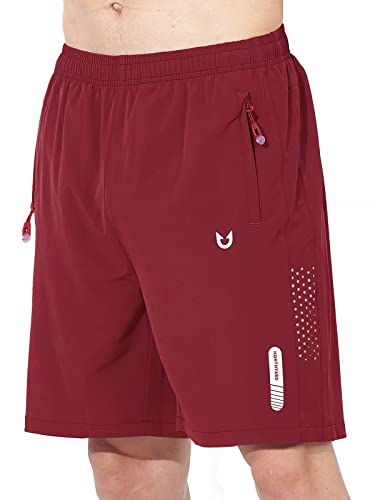NORTHYARD Men's Athletic Running Shorts Gym Workout Shorts 7"/ 9"/ 5" Quick Dry Lightweight Sports Basketball Exercise Tennis Exercise WineRed 2XL - Image 1