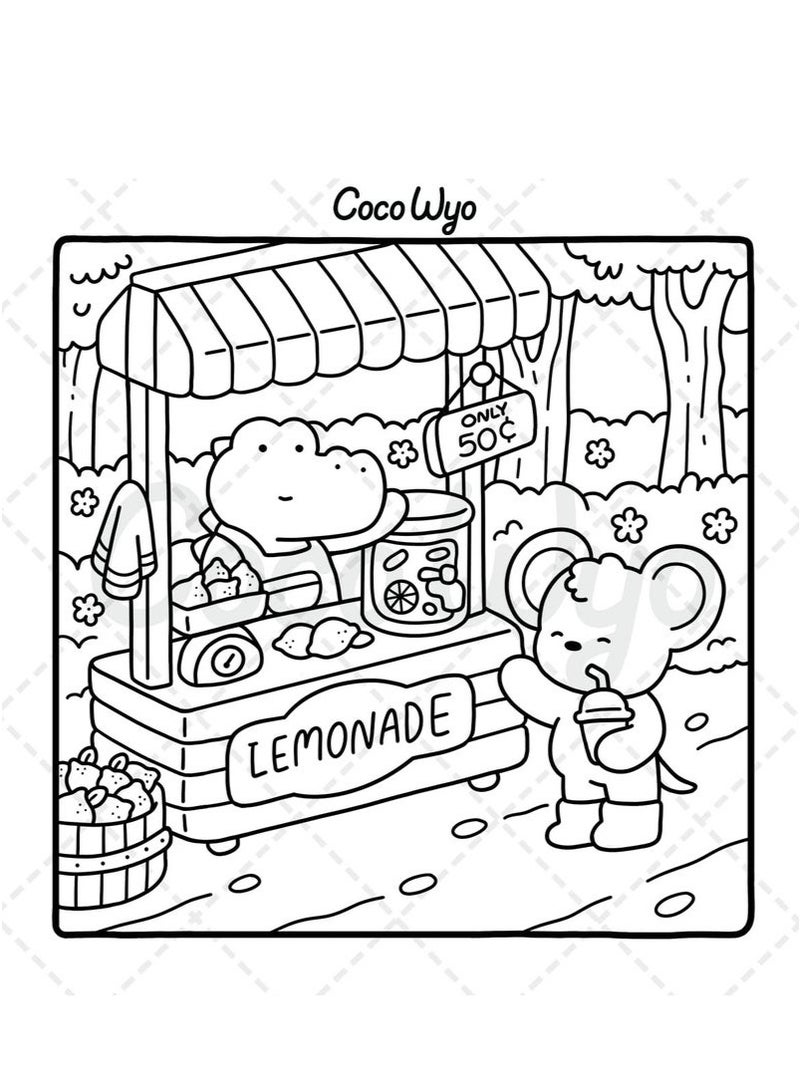 أصدقاء الدفء: كتاب تلوين علاجي للكبار والمراهقين – شخصيات حيوانية ساحرة بتصميمات بسيطة مهدئة مع تمرينات تركيز ذهني (سلسلة أصدقاء مريحة) ﻿ ﻿ - Image 5