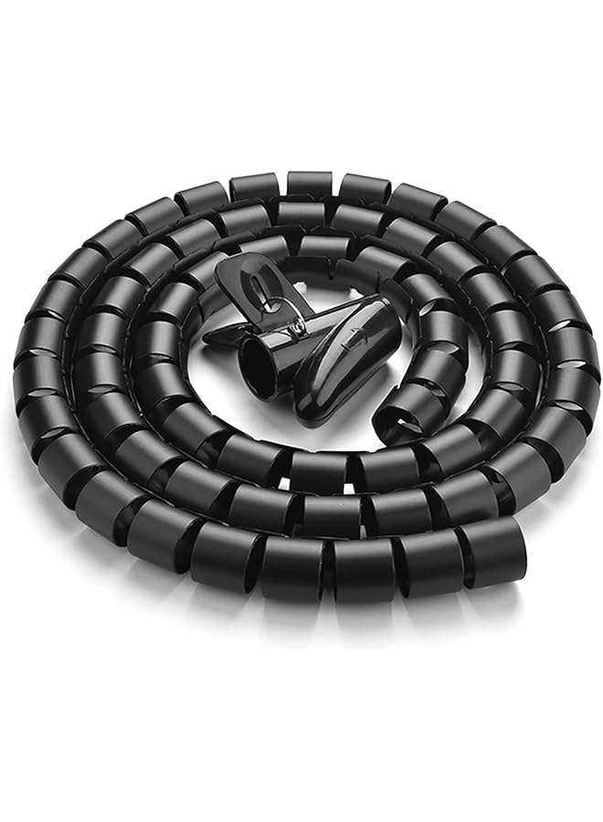 Green Tiger Spiral Wrap Cable Tube for TV PC Wire Manage, Tube Cord Protector Cable Organizer for Office Computer