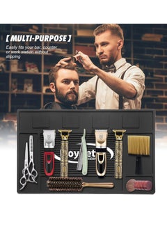 MoyRetty Magnetic Barber Organizer Mat for Clippers(17.7'' x 11.8'') - Professional Anti-Slip Heat Resistant Silicone Pad with Salon Station Accessories for Hair Stylist Clippers Supplies (Black) - pzsku/Z3B0D2B0B812B676AA4F4Z/45/_/1732013619/60587fec-e9be-4f6a-a2b5-28f1a95d564f