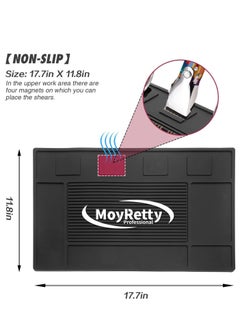 MoyRetty Magnetic Barber Organizer Mat for Clippers(17.7'' x 11.8'') - Professional Anti-Slip Heat Resistant Silicone Pad with Salon Station Accessories for Hair Stylist Clippers Supplies (Black) - pzsku/Z3B0D2B0B812B676AA4F4Z/45/_/1732013628/61fa7dbe-a323-4302-a477-f46003be6f31