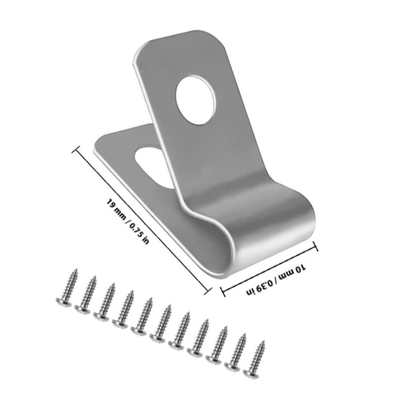 Heavy Duty Stainless Steel Wire Fence Clamps with Screws 100 Sets for Wood and Metal Posts - Image 3