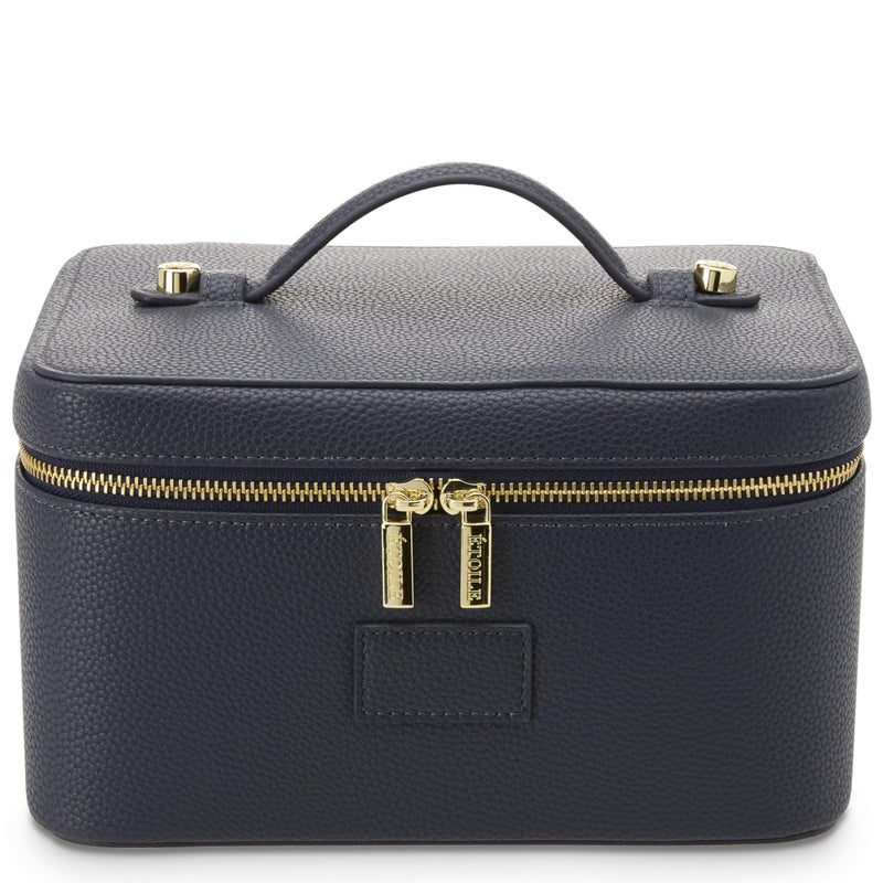 ETOILE Vanity Case Navy Stylish Travel Makeup Bag Organizer with Dividers - Image 2