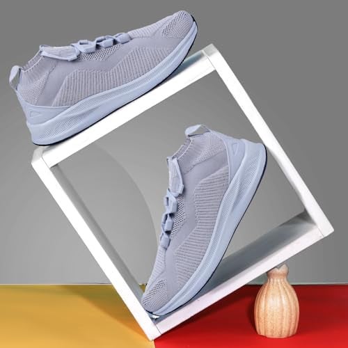 DOCTOR EXTRA SOFT Men Sports Shoes with Memory Foam Cushioned Insole| Running Walking Gym Training Jogging Athletics| Comfortable & Stylish| Casual & Lightweight| Slipon Sneaker D-2007, Grey, 8 UK - Image 2