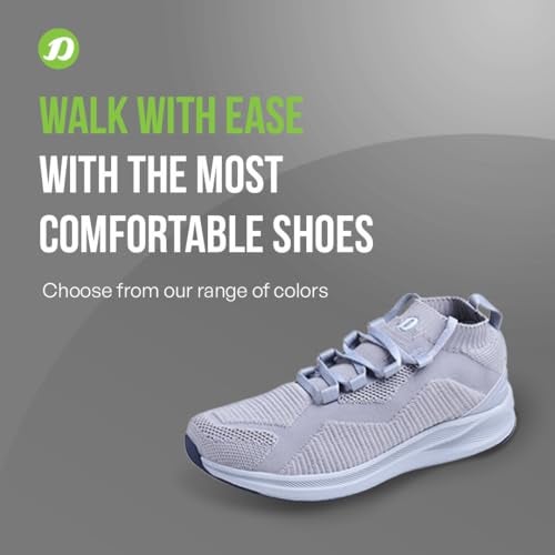 DOCTOR EXTRA SOFT Men Sports Shoes with Memory Foam Cushioned Insole| Running Walking Gym Training Jogging Athletics| Comfortable & Stylish| Casual & Lightweight| Slipon Sneaker D-2007, Grey, 8 UK - Image 5