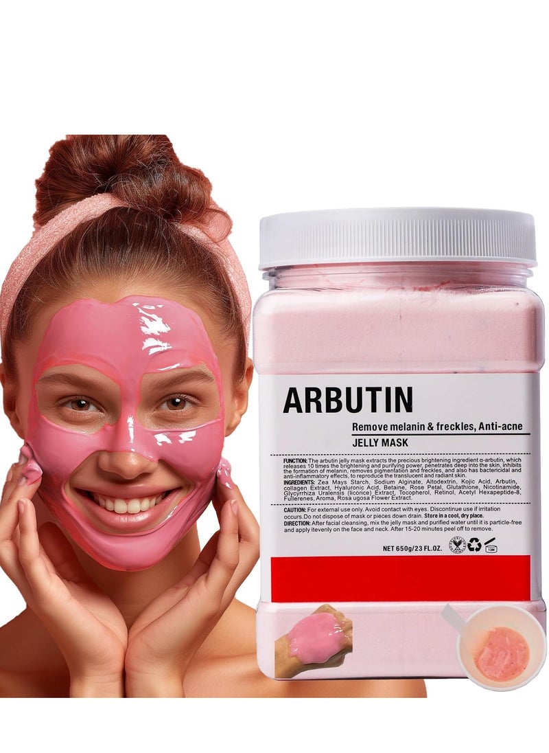 DR.MEINAIER - Vajacial Hydro Alpha Arbutin Jelly Mask Powder for Face, Jelly Mask for Facials Professional, Jelly Facial Mask for Teens and Women. Jelly face mask. (Arbutin) - Image 1