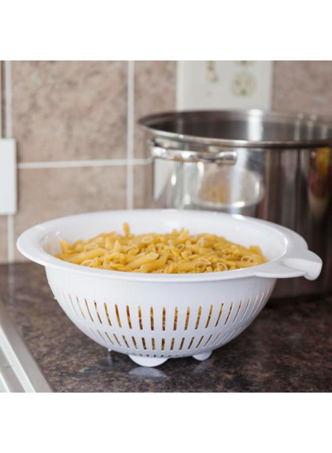 ستيريليت ستريليت مصفاة بلاستيكية عالية الجودة مستديرة متعددة الاستخدام وصديقة لغسالة الأطباق، باللون الأبيض، سعة 4 كوارت 07650012 - Image 2