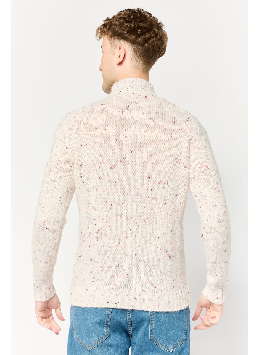 Harmont & Blaine Men Mock Neck Embroidered Logo Sweater, Multicolor  - Image 4