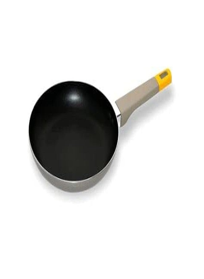 LAVNIK Fry Pan with Plastic Long Handle Non-Stick Coating for Baking Eggs, Pancakes, Delicate Fish, Crepes, Cheesy Dishes, Pan Sauces, Browning Butter, Fry Pan 24 cm Diameter - Image 1